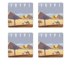 Cleopatra Pyramids Coaster Set Of Four