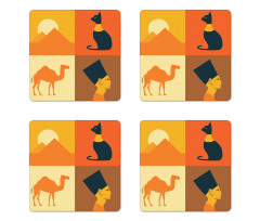 Camel Pyramids Coaster Set Of Four