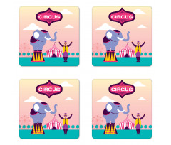 Elephant Acrobat Tent Ferris Coaster Set Of Four