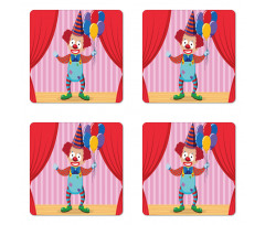 Whimsical Entertainer Stage Coaster Set Of Four