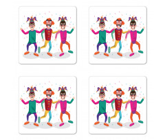 Funny Crazy Entertainer Men Coaster Set Of Four