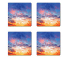 Sunset Cloudscape Sky Coaster Set Of Four