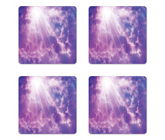 Heavy Clouds Sunlights Coaster Set Of Four