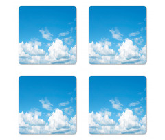 Cloudy Calming Scene Coaster Set Of Four