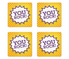 Inspirational Text Bubble Coaster Set Of Four