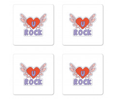 Winged Heart Motivation Coaster Set Of Four