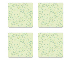 Abstract Grape Leaves Ivy Coaster Set Of Four