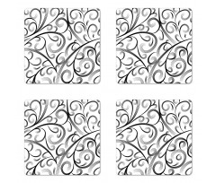 Curvy Lines Art Coaster Set Of Four