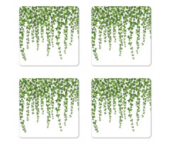 Garden Theme Grape Leaves Coaster Set Of Four