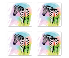 Striped Safari Animal Coaster Set Of Four