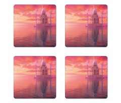 Romantic Taj Mahal Display Coaster Set Of Four