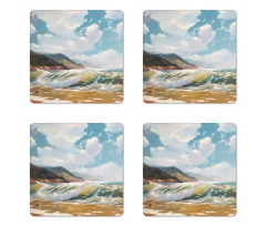 Sea Waves Coastline Coaster Set Of Four