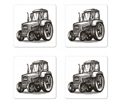 Farming Tractor Art Coaster Set Of Four