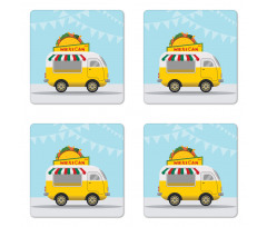 Mexican Food Van Coaster Set Of Four