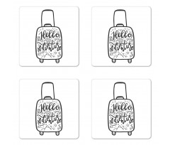 Wanderlust Suitcase Coaster Set Of Four