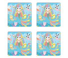 Funky Underwater Characters Coaster Set Of Four