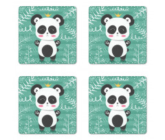 Woodland Items Drawn by Hand Coaster Set Of Four