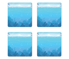 Underwater Landscape Palms Coaster Set Of Four