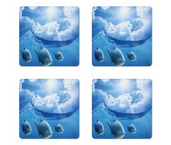 Fish Clouds and the Sun Coaster Set Of Four