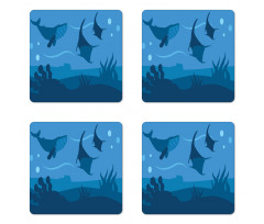 Oceanic Marine Wildlife Coaster Set Of Four