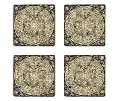 Map Coaster Set Of Four