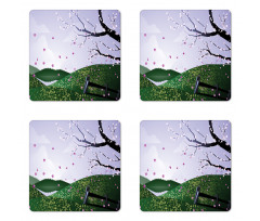 Spring Time Scene Coaster Set Of Four