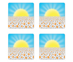 Sun and Daisies Coaster Set Of Four