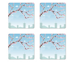 Blooming Branches Coaster Set Of Four