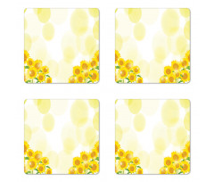 Sunflowers Blots Coaster Set Of Four