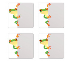 Frog Prince Reptiles Coaster Set Of Four