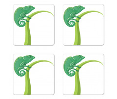 Exotic Grumpy Lizard Coaster Set Of Four