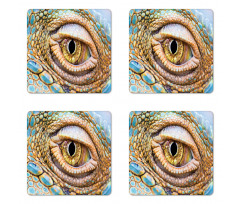 Tropic Reptiles Iguana Coaster Set Of Four