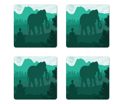 Mystic Animal and Yogi Coaster Set Of Four