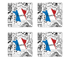 French Culture Coaster Set Of Four