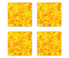 Abstract Corn Pattern Coaster Set Of Four