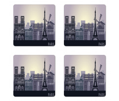 French Building Coaster Set Of Four