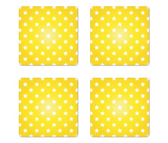 Vibrant Stars Fun Retro Coaster Set Of Four