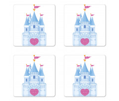 Romantic Fairy Tale Castle Coaster Set Of Four