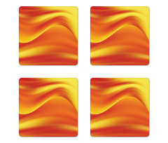 Abstract Digital Waves Coaster Set Of Four