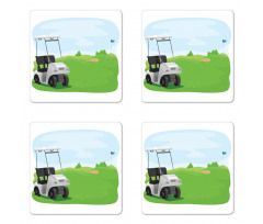 Car and Field Coaster Set Of Four