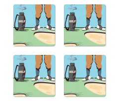 Golfer and Lofter Coaster Set Of Four