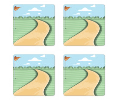 Road Hole Flag Coaster Set Of Four