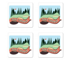 Forest and Flag Coaster Set Of Four