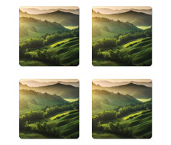 Sunrise on Mountains Coaster Set Of Four