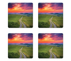 Tuscany Tangerine Sky Coaster Set Of Four