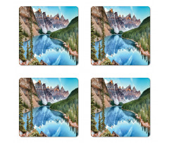 Moraine Lake Panorama Coaster Set Of Four