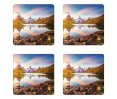 Tranquil Lake Sunrise Coaster Set Of Four