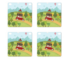 Road Tripping Family Coaster Set Of Four