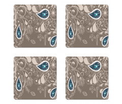 Orienta Swirled Branch Coaster Set Of Four