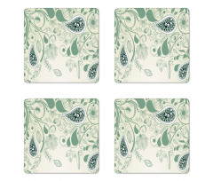 Floral Vintage Patterns Coaster Set Of Four